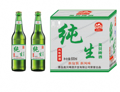 啤酒厂家低价位招商榆树|磐石500毫升流通纯生啤酒大瓶图片_高清图_细节图-青岛奥贝啤酒 -