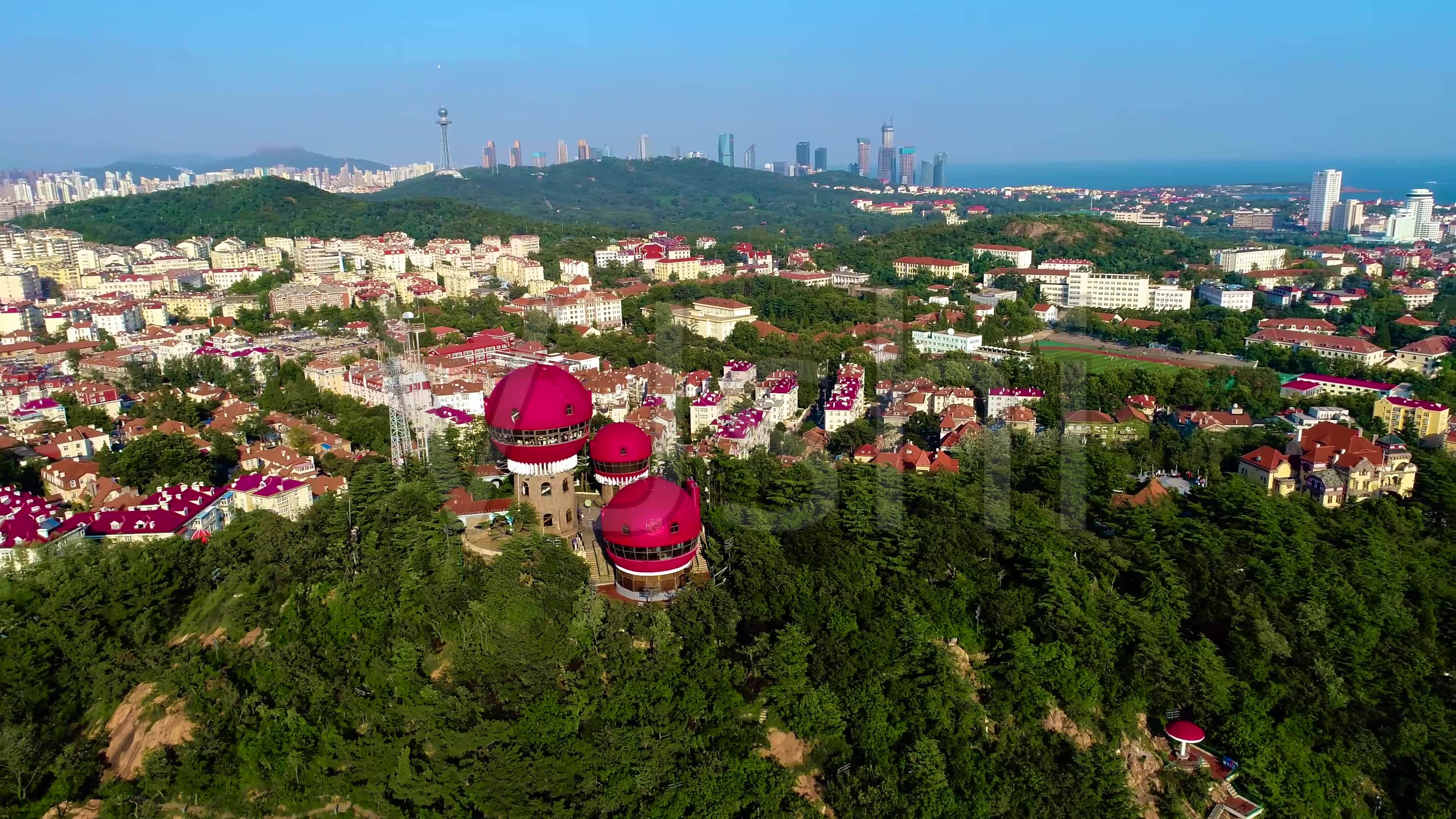 青岛信号山4K航拍_3840X2160_高清视频素材下载(编号:2873173)_实拍视频