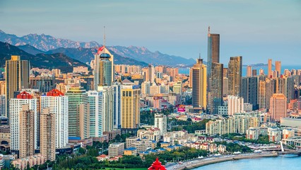 山东青岛唯美海滨城市风景桌面壁纸